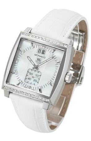 The stainless steel copy watches are decorated with diamonds.