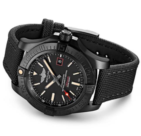 The titanium replica watches have black straps.